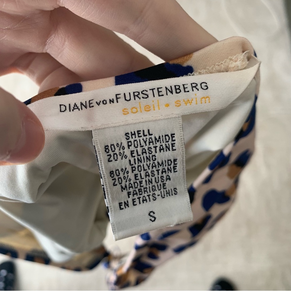 Diane Von Furstenberg Leopard Print One Piece Swimsuit - Picture 6 of 7